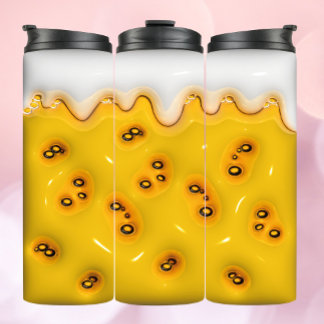 Bouteilles Isothermes Effet 3D Puffy Tumbler Vibes de bière, Mousse gonf