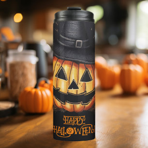 Bouteilles Isothermes Éffrayant Citrouille Halloween Jack-o'-lantern
