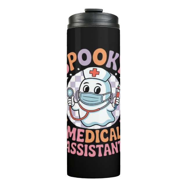 Bouteilles Isothermes Éffrayant Médicale Assistant Cute Halloween Essent (Devant)