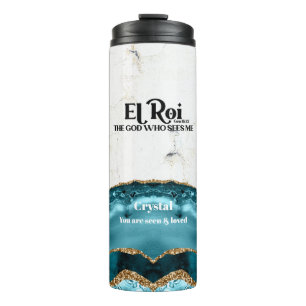 Bouteilles Isothermes El Roi Le Dieu Qui Me Voit Turquoise Monogramme De