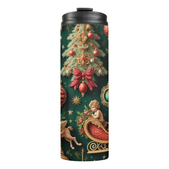 Bouteilles Isothermes Élégant baroque Noël Thermal Tumbler (Devant)