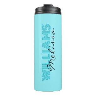 Bouteilles Isothermes Élégant bleu monogrammed