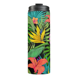 Bouteilles Isothermes Élégant Colorful été Tropical Floral Feuilles  