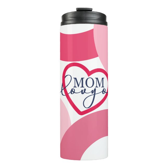 Bouteilles Isothermes Elegant design texte Maman I Love You With Heart (Devant)
