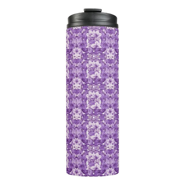 Bouteilles Isothermes Elegant floral pattern in purple tones (Devant)
