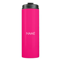 Élégant fuchsia rose chaud nom personnalisé monogr