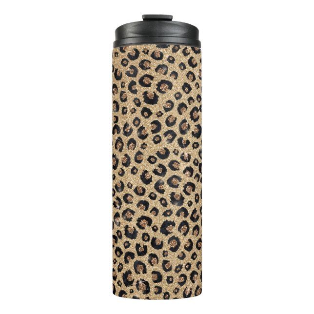 Bouteilles Isothermes Elegant Gold Glitter Black Leopard (Devant)