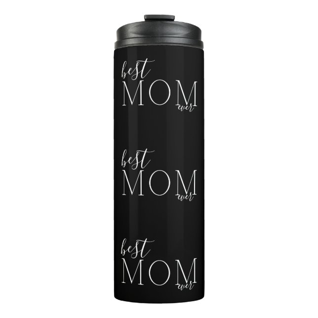 Bouteilles Isothermes Elégant moderne Onyx meilleur MOM jamais Carrelé (Devant)