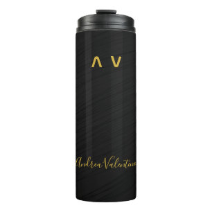 Bouteilles Isothermes Élégant Motif noir Premium Tumbler thermique