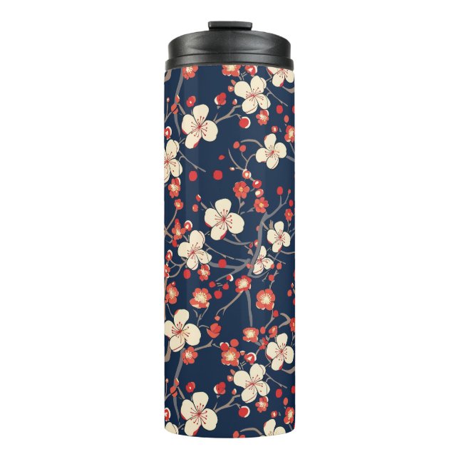 Bouteilles Isothermes Élégant Motif sans couture en fleur de cerisier (1 (Devant)