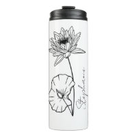 Élégant nom de script Lotus Juillet Mois de naissa