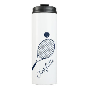Bouteilles Isothermes Élégant nom de script Monogram Tennis Club