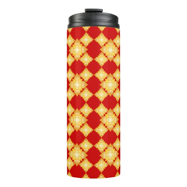 Bouteilles Isothermes Élégant or floral (Devant)