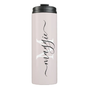 Bouteilles Isothermes Élégant Personnalisé Initiale & Nom Voyage Mug