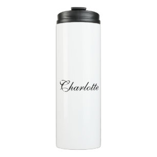 Bouteilles Isothermes Élégant Professionnel Ajouter un nom Noir clair Bl