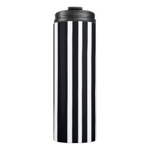Bouteilles Isothermes Élégant Tumbler Thermique Noir Blanc rayé Art
