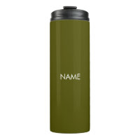 Élégant vert olive nom personnalisé texte monogram