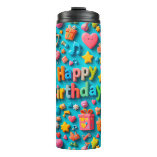 Bouteilles Isothermes Éléments colorés de célébration d'anniversaire