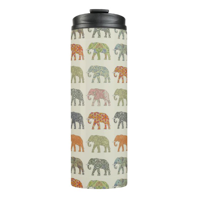 Bouteilles Isothermes Eléphant Coloré Animal Motif contemporain (Devant)