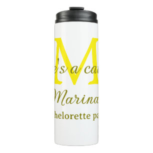 Bouteilles Isothermes Elle est un parti de filles à l'alphabet monogramm