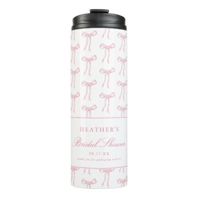 Bouteilles Isothermes Elle noue les faveurs de la Fête des mariées rose  (Devant)
