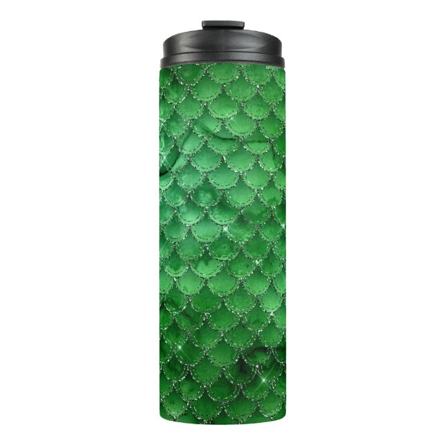Bouteilles Isothermes Emerald Green Dragon Scale Motif (Devant)