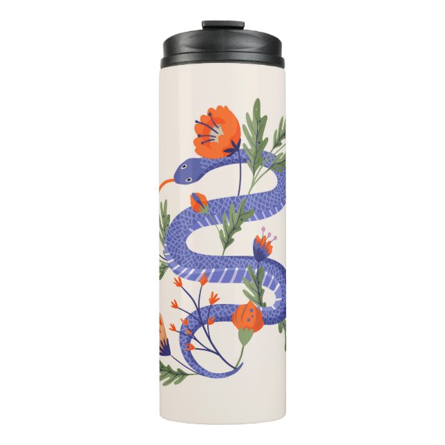 Bouteilles Isothermes Empreinte de fées serpent et floral (Devant)