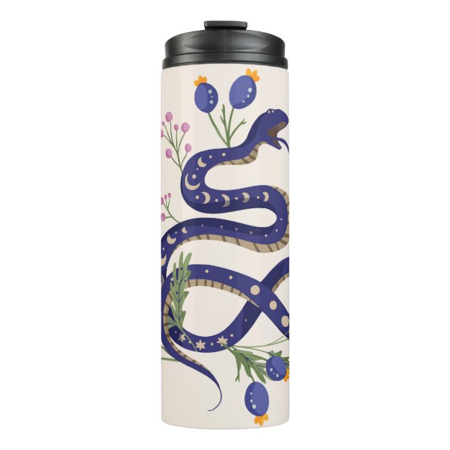 Bouteilles Isothermes Empreinte de fées serpent et floral (Devant)