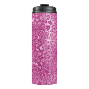 Bouteilles Isothermes Empreinte de léopard blanc rose