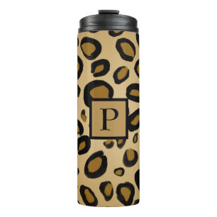 Bouteilles Isothermes Empreinte de léopard Cheetah Peint Spots Or Beige 