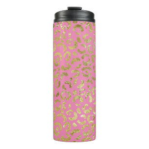 Bouteilles Isothermes Empreinte de léopard de glam or rose