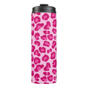 Bouteilles Isothermes Empreinte de léopard en Pastel Pink, Hot Pink et F