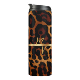 Bouteilles Isothermes Empreinte de léopard monogramme chic et tendance