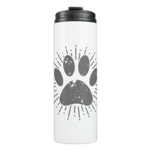 Bouteilles Isothermes Empreinte de patte de chien de rayon de soleil en 