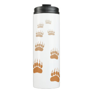 Bouteilles Isothermes Empreinte de patte d'ours grizzli dégradé