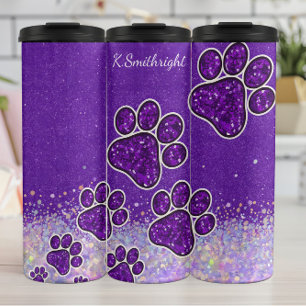 Bouteilles Isothermes Empreintes de pattes de chiens de Parties scintill