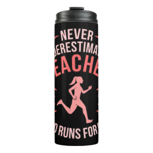 Bouteilles Isothermes Enseignant Qui Dirige Moitié Marathon Coureur Amou