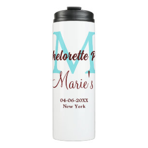 Bouteilles Isothermes enterrement de vie de jeune fille monogramme ajout