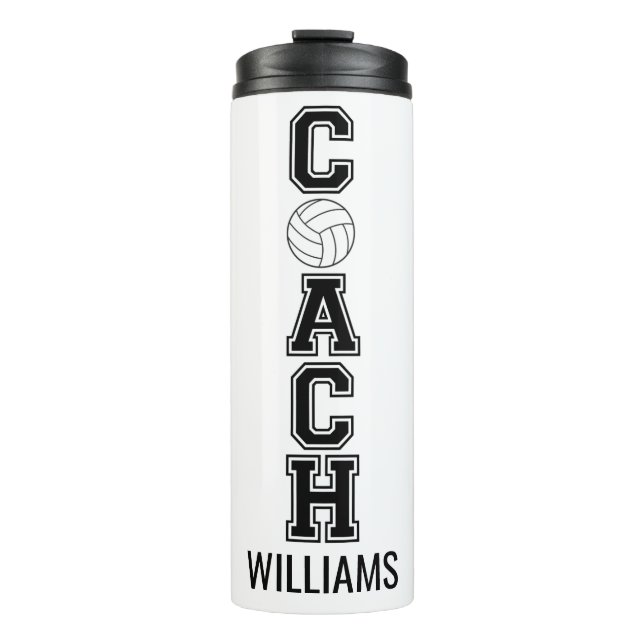 Bouteilles Isothermes Entraîneur de volleyball coutume merci cadeau tumb (Devant)