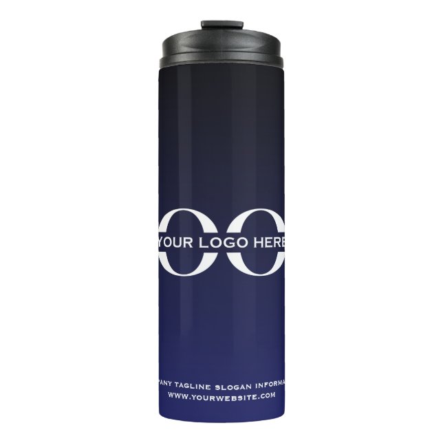 Bouteilles Isothermes Entreprise Entreprise Logo Entreprise Marine Blue (Devant)