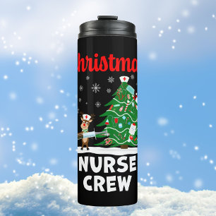 Bouteilles Isothermes Équipe de Noël des infirmières avec le Père Noël e