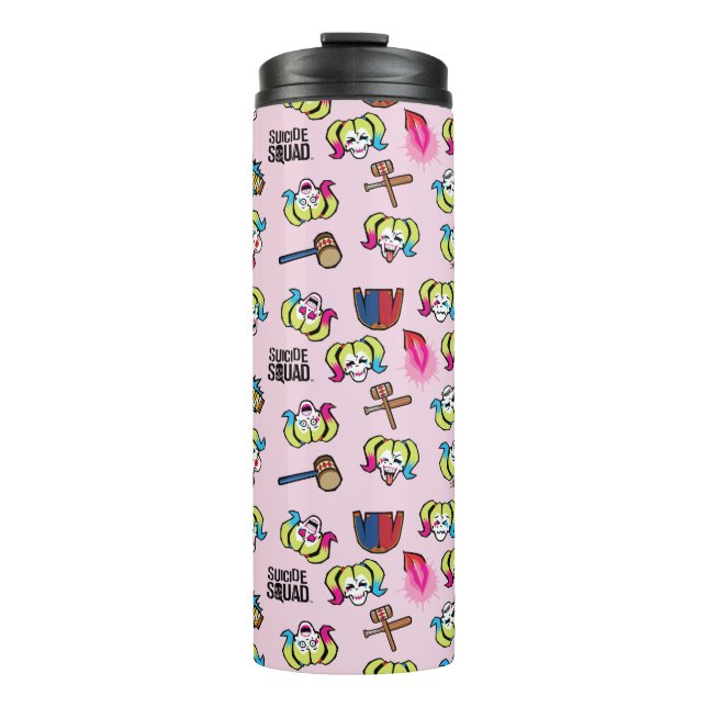 Bouteilles Isothermes Équipe de suicide | Harley Quinn Emoji Motif (Devant)