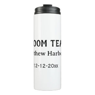 Bouteilles Isothermes Équipe du marié nom du garçon d'honneur date enter