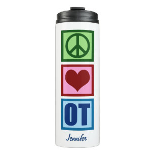 Bouteilles Isothermes Ergothérapie Paix Amour OT Monogramme