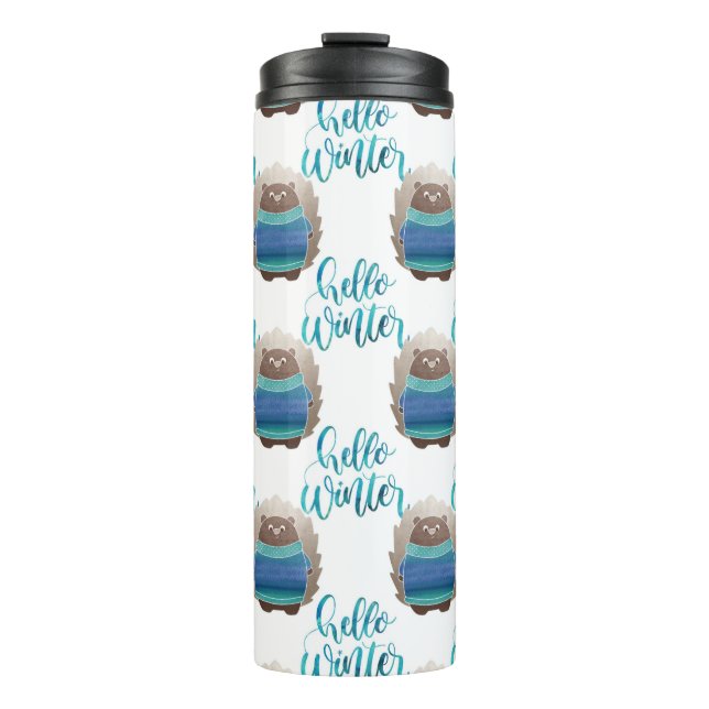 BOUTEILLES ISOTHERMES ESCALIERS D'HIVER NOIRS ET VERTS (Devant)