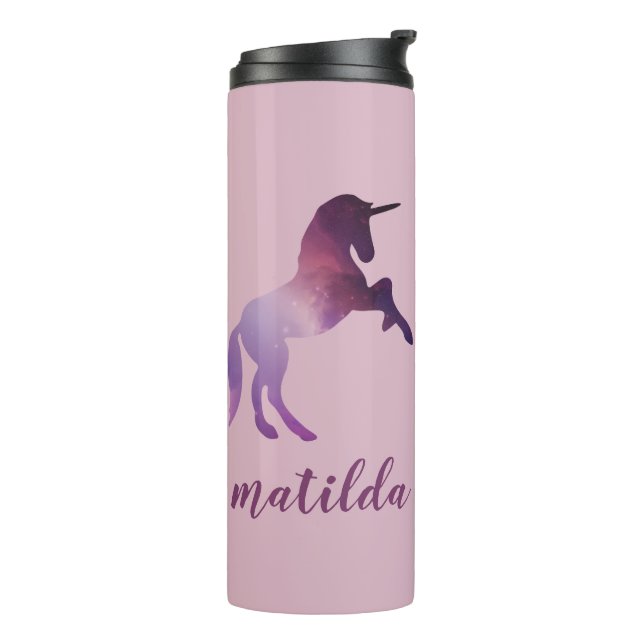 Bouteilles Isothermes Espace unicorne violet galaxie moderne girly (Tourné sur la gauche)