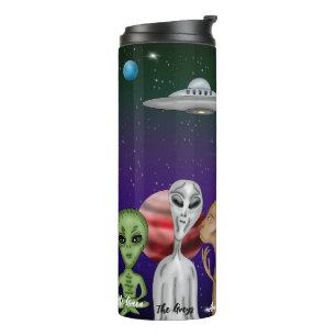 Bouteilles Isothermes Espèces Aliens, OVNI, Planètes Stainless S