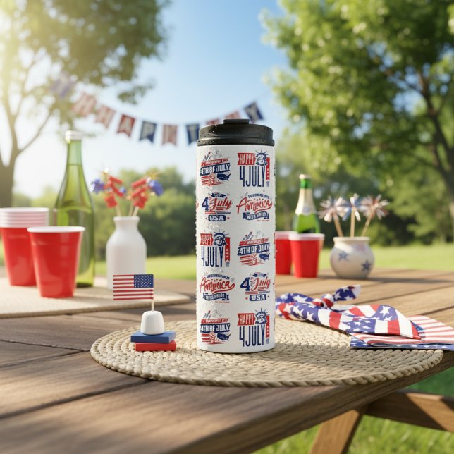 Bouteilles Isothermes Esprit d'indépendance 4 juillet (Spirit of Independence Fourth of July Thermal Tumbler)