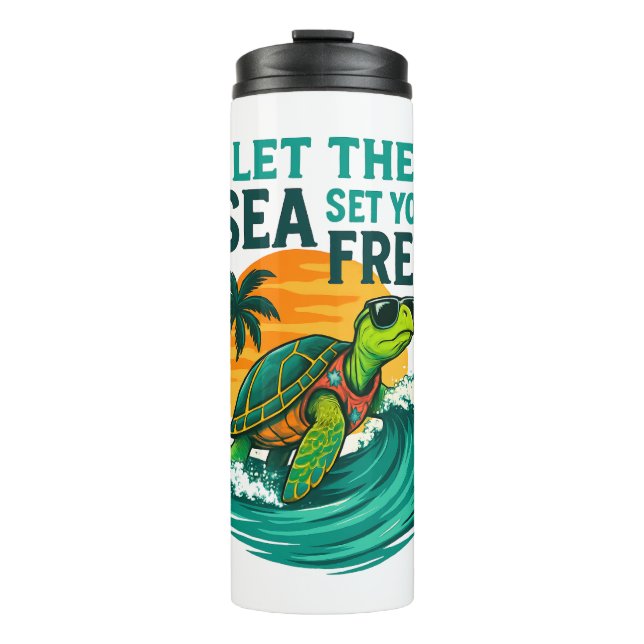 Bouteilles Isothermes Été cool - Vibes de tortues marines (Devant)