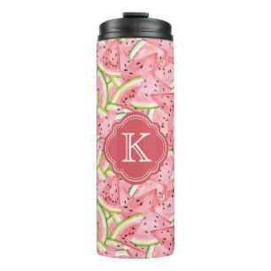 Bouteilles Isothermes Eté de pastèque avec monogramme personnalisé